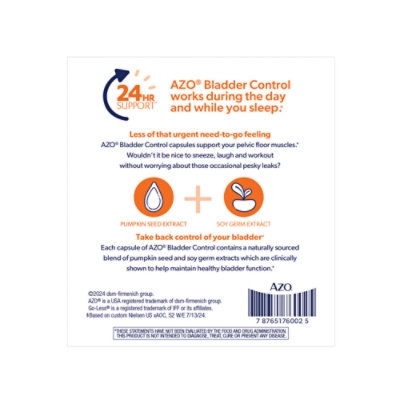 Azo Baldder Control Dietary Supplements Capsule - 54 Count - Image 2