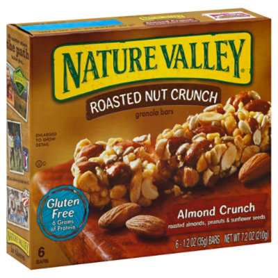 Nature Valley Nut Bars Crunch Roasted Almond Crunch - 6-1.24 Oz