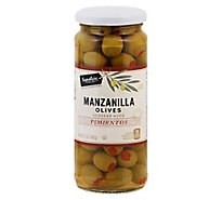 Signature SELECT Olives Manzanilla Stuffed With Pimiento Jar - 7 Oz