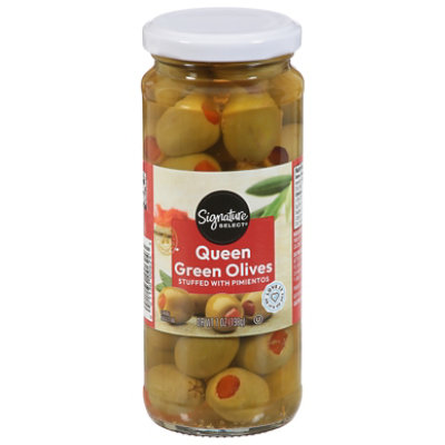 Signature SELECT Olives Queen Stuffed With Pimiento Jar - 7 Oz - Image 1