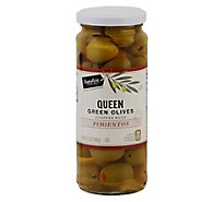 Signature SELECT Olives Queen Stuffed With Pimiento Jar - 7 Oz
