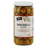 Signature SELECT Olives Manzanilla Stuffed With Pimiento Jar - 14 Oz - Image 3