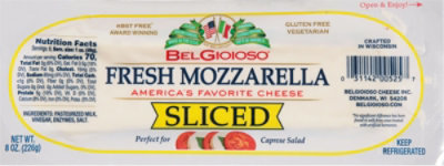 BelGioioso Sliced Fresh Mozzarella Cheese Log - 8 Oz - Image 2