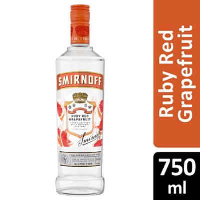 Smirnoff Vodka Infused With Natural Flavors Ruby Red Grapefruit Bottle - 750 Ml - Image 1