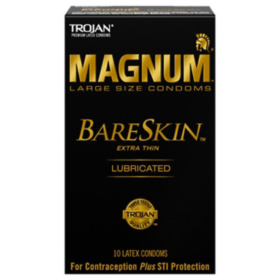 Trojan Magnum Bareskin Large Size Condoms - 10 Count - Image 3