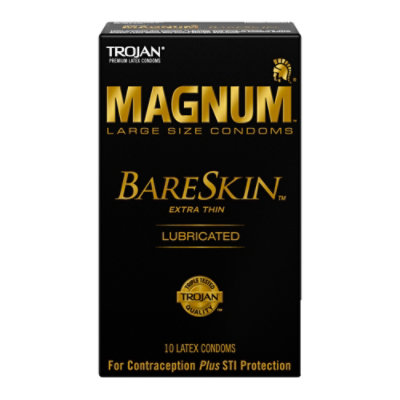 Trojan Magnum Bareskin Large Size Condoms - 10 Count - Image 2