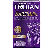 Trojan Studded Bareskin Premium Lubricant Condom - 10 Count
