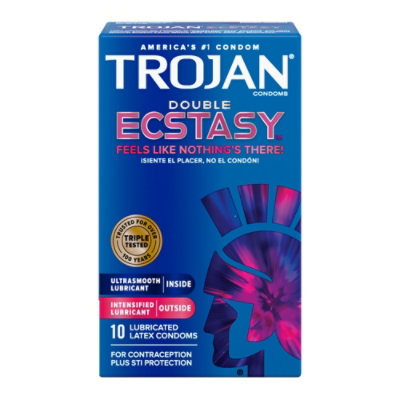 Trojan Condoms Double Ecstasy - 10 Count