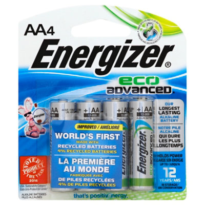 Energizer Batteries Eco Advanced AA 4 Package pavilions
