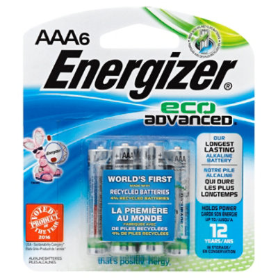 Energizer Batteries Eco Advanced AAA - 6 Package
