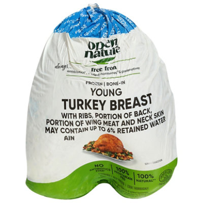 Open Nature Turkey Breast Bone In Frozen - 5.25 Lb - Image 1