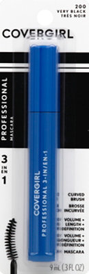 COVERGIRL Professional Mascara 3-in-1 Very Black 200 - 0.3 Fl. Oz. - Image 1