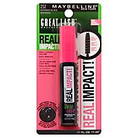 Maybelline Mascara Great Lash Real Impact Brownish Black 252 - 0.37 Fl. Oz. - Image 1