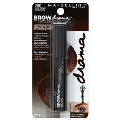 Maybelline Eyebrow Brow Drama By Eye Studio Deep Brown 260 - 0.23 Fl. Oz.