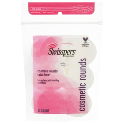 Swisspers Rounds Cosmetic Make Up Application - 12 Count
