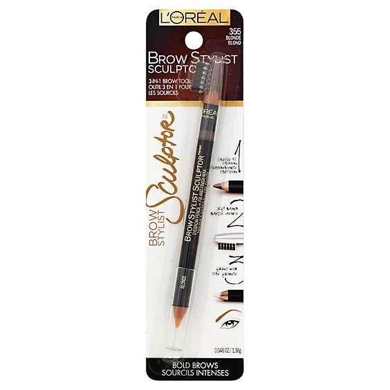 LOreal Brow Stylist Sculptor Brow Tool 3-in-1 Blonde 355 - Each