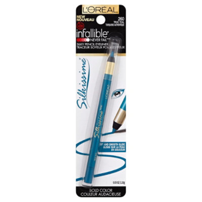 LOreal Eyeliner Infallible Never Fail Silky Pencil Silkissime Tru Teal 260 - 0.03 Oz