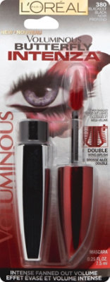 LOreal Mascara Voluminous Butterfly Intenza Blackest Black 380 - 0.25 Fl. Oz. - Image 2