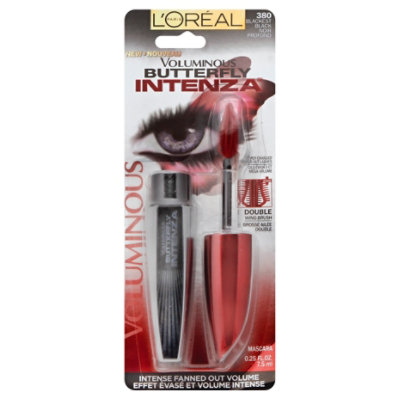 LOreal Mascara Voluminous Butterfly Intenza Blackest Black 380 - 0.25 Fl. Oz. - Image 1