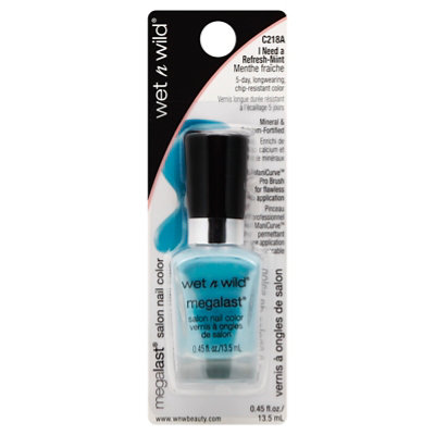 Wet N Wild Nail Polish MegaLast Salon Refresh-Mint - 0.45 Oz