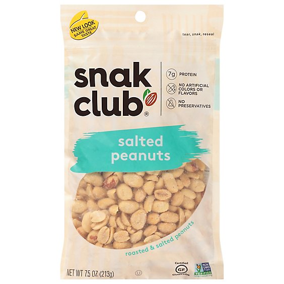SnakClub Premium Pack Peanuts Salted - 7.50 Oz