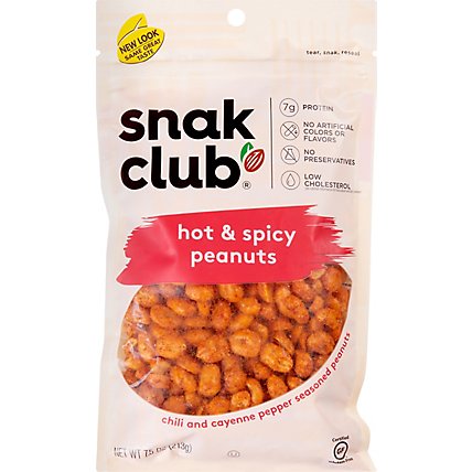Snak Club Peanuts Hot & Spicy - 7.50 Oz - Image 2