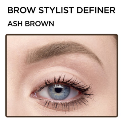 L'Oreal Paris Brow Stylist Definer Waterproof Eyebrow Mechanical Pencil Ash Brown - 0.003 Oz - Image 2