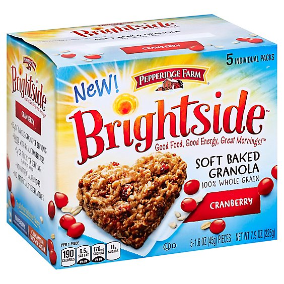 Pepperidge Farm Brightside Soft Baked Granola Cranberry - 5-1.6 Oz