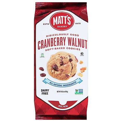 Matt's Cranberry Walnut Cookies - 10.5 Oz