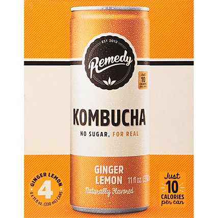 Remedy Ginger Lemon Kombucha - 4-11 Fl. Oz. - Image 6