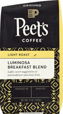 Peets Coffee Coffee Ground Light Roast Colombia Luminosa - 12 Oz - Image 2