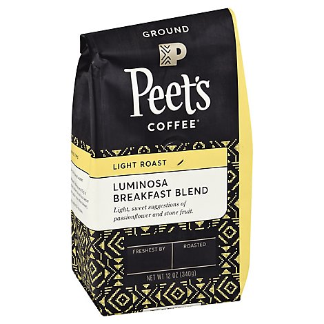 Peet's Luminosa Breakfast Blend Light Roast Ground Coffee - 12 Oz