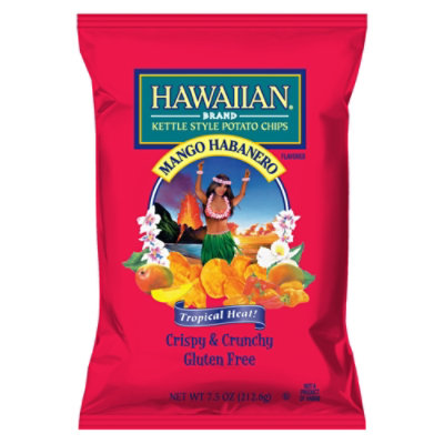 Hawaiian Potato Chips Kettle Style Mango Habanero - 7.5 Oz