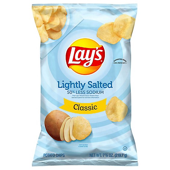 Lays Potato Chips Lightly Salted - 7.75 Oz