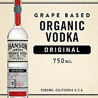 Hanson of Sonoma Original Grape-Based Family Made Organic Vodka Alcohol Bottle - 750 Ml - Image 1
