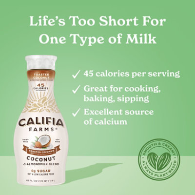 Califia Farms Toasted Coconut Almond Milk - 48 Fl. Oz. - Image 2