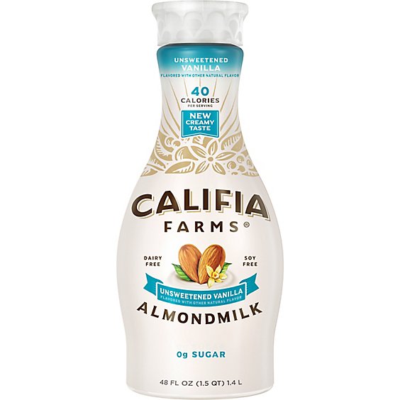 Califia Farms Unsweetened Vanilla Almond Milk - 48 Fl. Oz.
