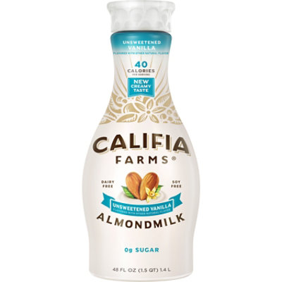 Califia Farms Non Dairy Unsweetened Vanilla Almond Milk - 48 Fl. Oz.