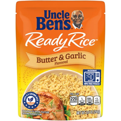 Uncle Bens Ready Rice Butter & Garlic Flavored Pouch - 8.8 Oz - Image 2