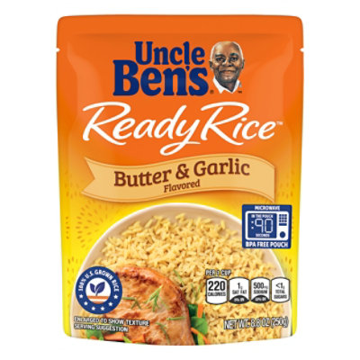 Uncle Bens Ready Rice Butter & Garlic Flavored Pouch - 8.8 Oz