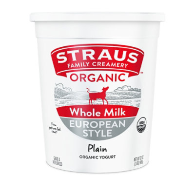 Straus Family Creamery Yogurt Plain - 32 Oz - Image 1