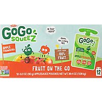 GoGo squeeZ Applesauce Apple Strawberry - 12-3.2 Oz - Image 1