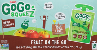 GoGo squeeZ Applesauce Apple Cinnamon - 12-3.2 Oz - Image 2