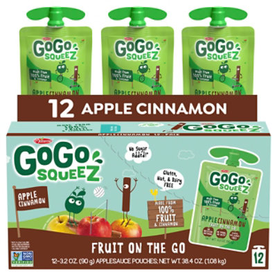 GoGo squeeZ Applesauce Apple Cinnamon - 12-3.2 Oz - Image 2