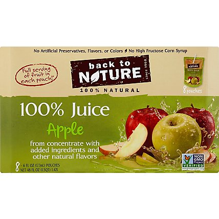 Back To Nature 100% Juice Apple - 8 - 6 Fl. Oz. - Image 2