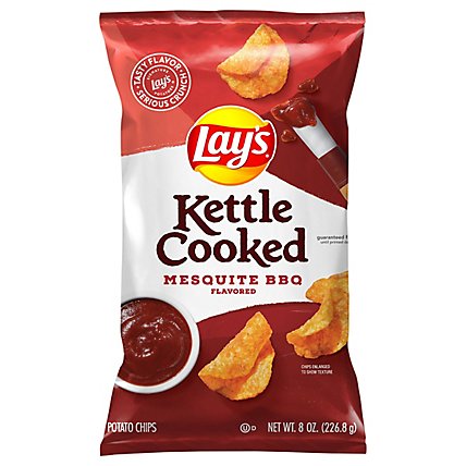 Lays Potato Chips Kettle Cooked Mesquite BBQ - 8 Oz - Image 1