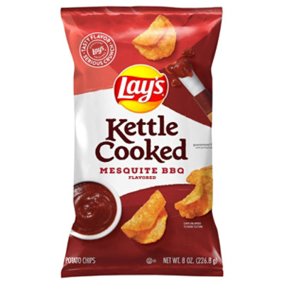 Lays Potato Chips Kettle Cooked Mesquite BBQ - 8 Oz