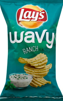 Lays Potato Chips Wavy Ranch - 7.75 Oz - Image 2