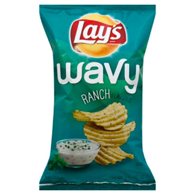 Lays Potato Chips Wavy Ranch - 7.75 Oz - Image 1