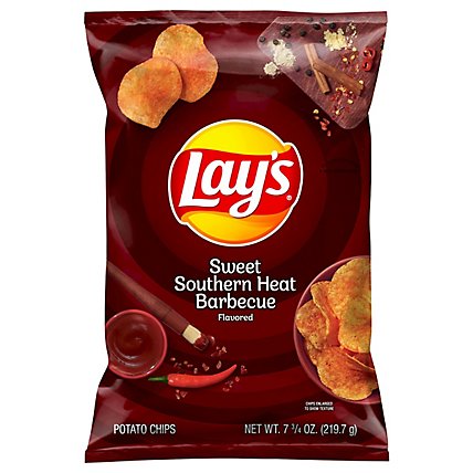 Lays Potato Chips Sweet Southern Heat Barbecue - 7.75 Oz - Image 2